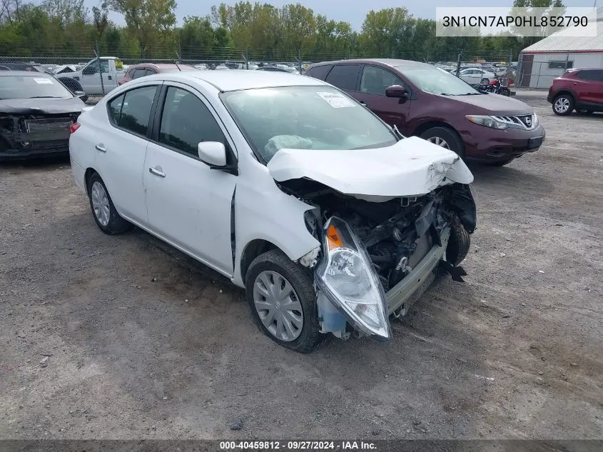 2017 Nissan Versa 1.6 Sv VIN: 3N1CN7AP0HL852790 Lot: 40459812