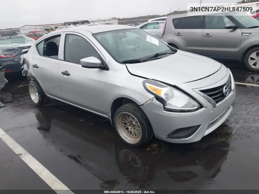 3N1CN7AP2HL847509 2017 Nissan Versa 1.6 S+
