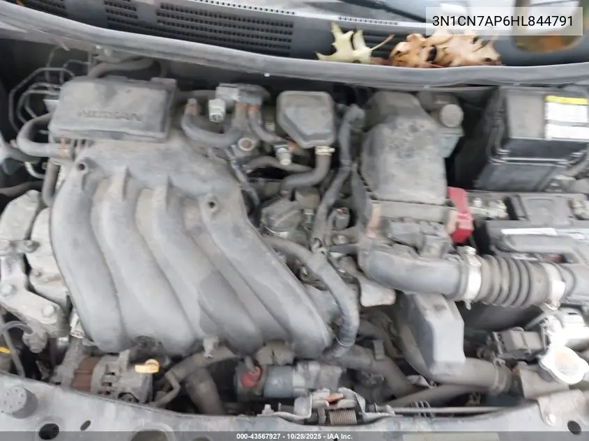 3N1CN7AP6HL844791 2017 Nissan Versa 1.6 Sv