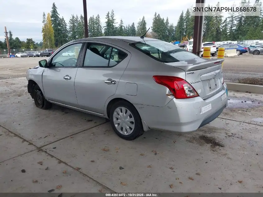 3N1CN7AP9HL868678 2017 Nissan Versa 1.6 Sv