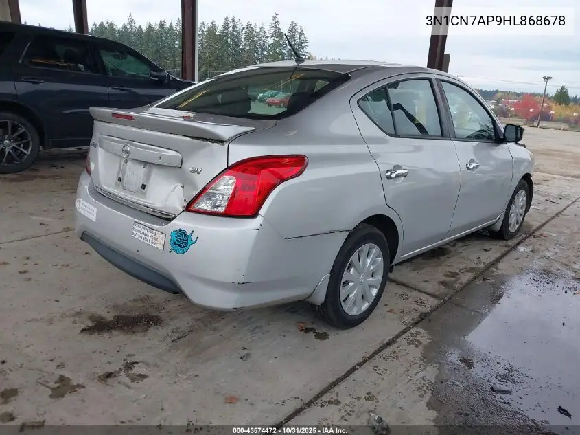 3N1CN7AP9HL868678 2017 Nissan Versa 1.6 Sv