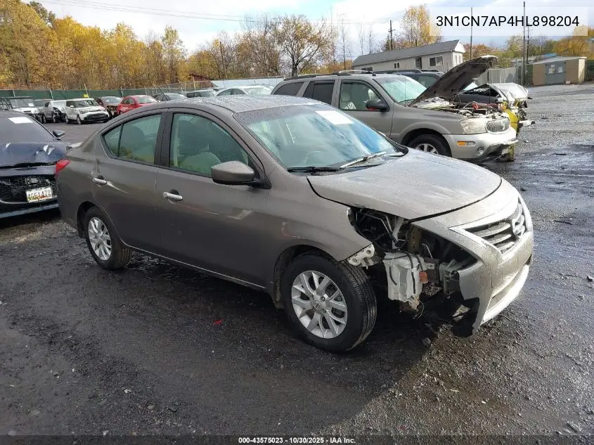 3N1CN7AP4HL898204 2017 Nissan Versa 1.6 Sv