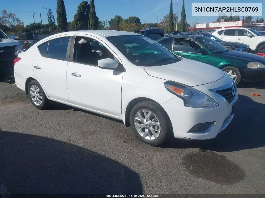 3N1CN7AP2HL800769 2017 Nissan Versa 1.6 Sv