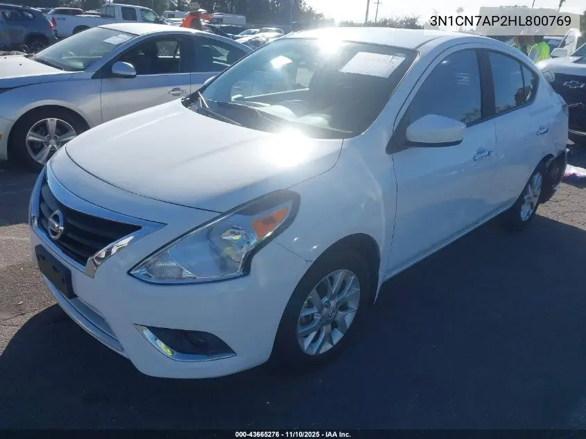 3N1CN7AP2HL800769 2017 Nissan Versa 1.6 Sv