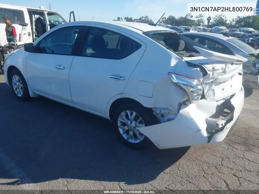 3N1CN7AP2HL800769 2017 Nissan Versa 1.6 Sv