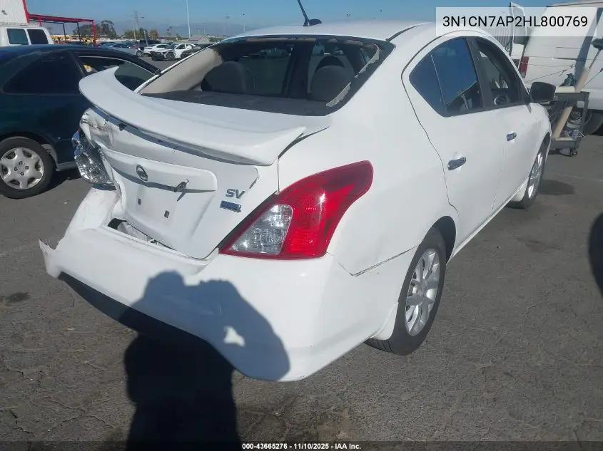 3N1CN7AP2HL800769 2017 Nissan Versa 1.6 Sv
