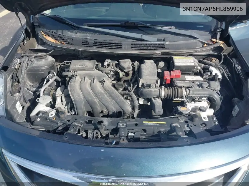 3N1CN7AP6HL859906 2017 Nissan Versa 1.6 Sv