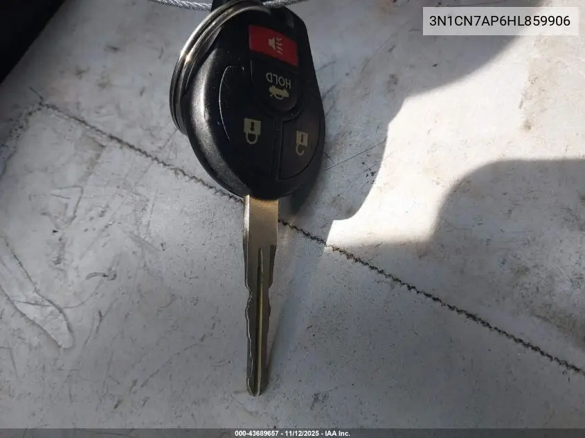 3N1CN7AP6HL859906 2017 Nissan Versa 1.6 Sv