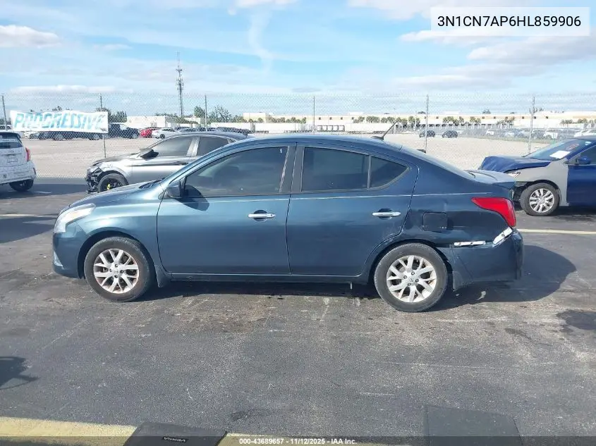 3N1CN7AP6HL859906 2017 Nissan Versa 1.6 Sv