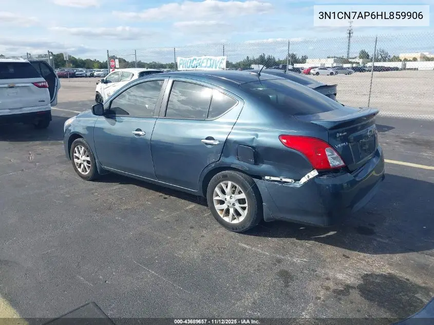 3N1CN7AP6HL859906 2017 Nissan Versa 1.6 Sv