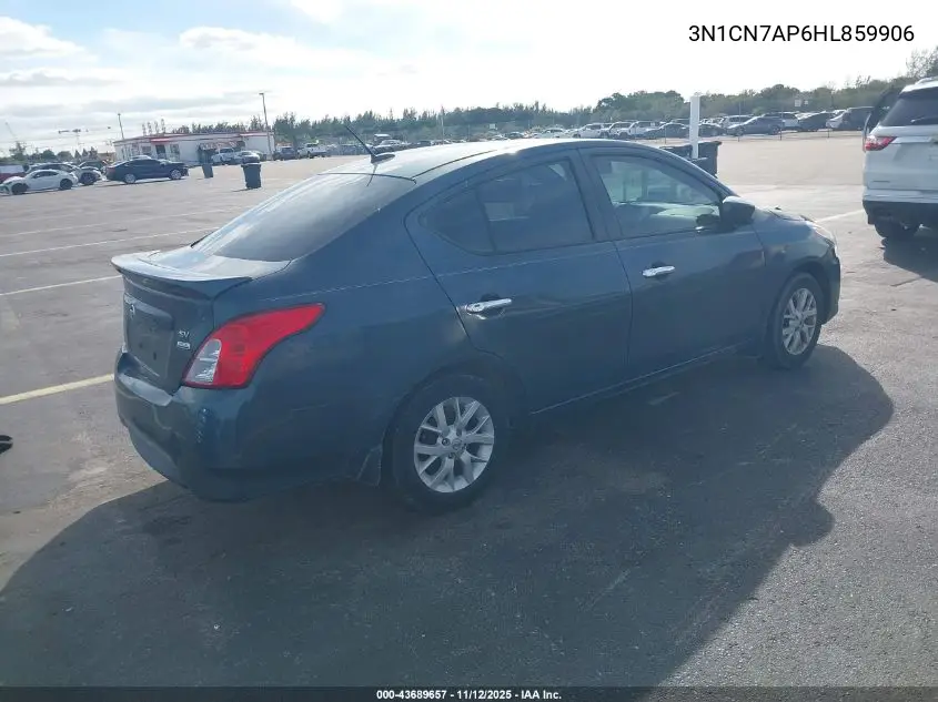3N1CN7AP6HL859906 2017 Nissan Versa 1.6 Sv