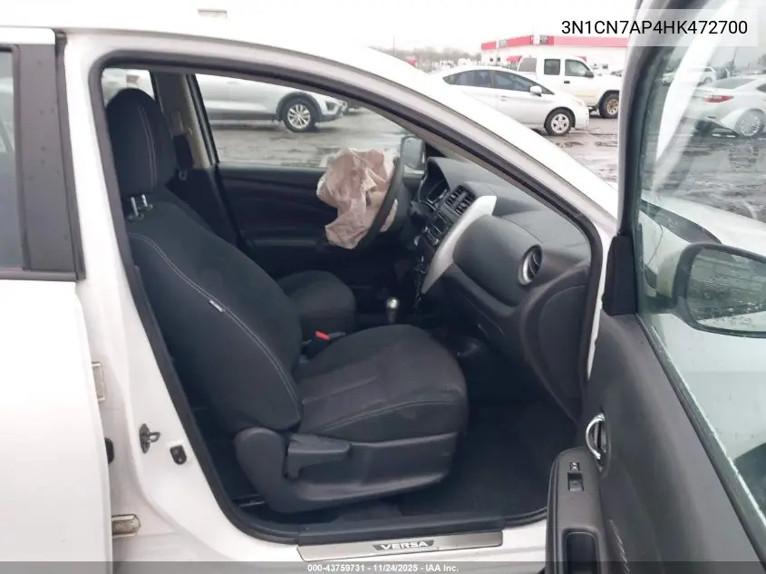 3N1CN7AP4HK472700 2017 Nissan Versa 1.6 Sv