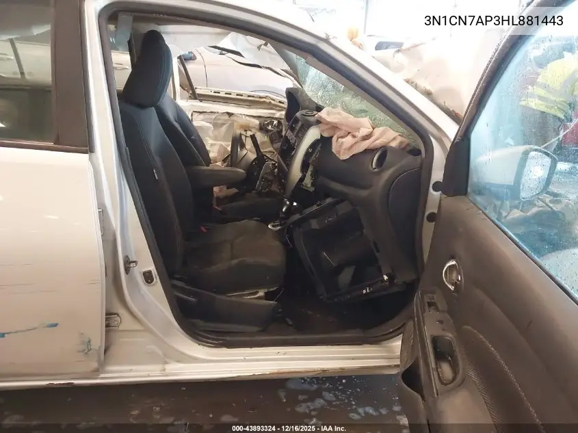 3N1CN7AP3HL881443 2017 Nissan Versa 1.6 Sv