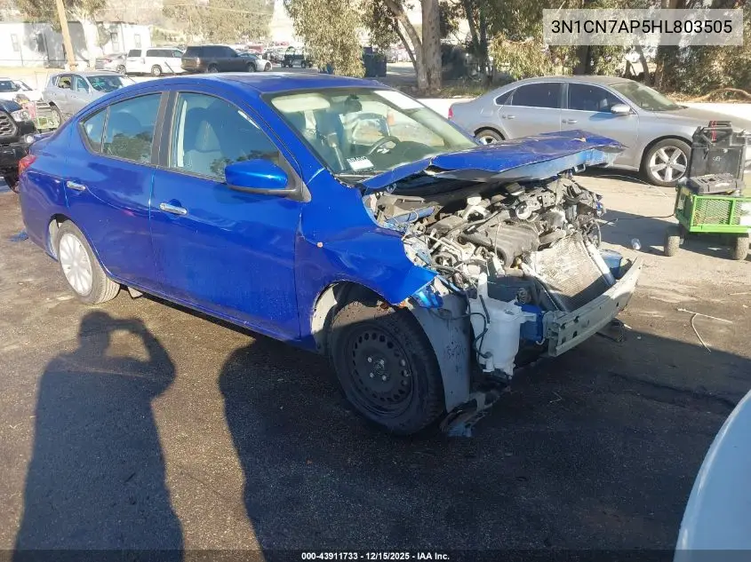 3N1CN7AP5HL803505 2017 Nissan Versa S/S Plus/Sv/Sl
