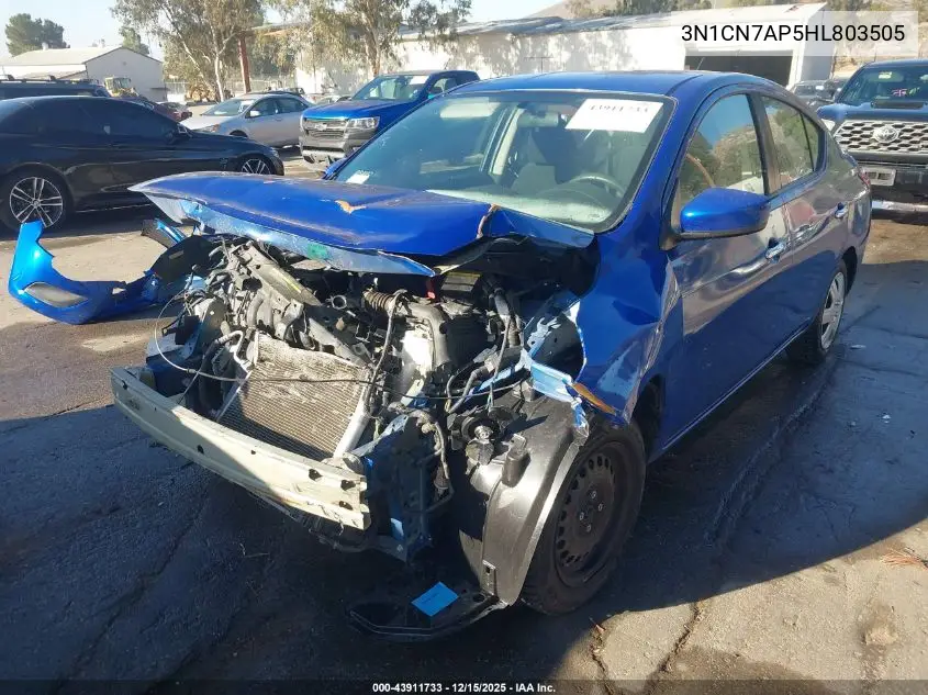 3N1CN7AP5HL803505 2017 Nissan Versa S/S Plus/Sv/Sl