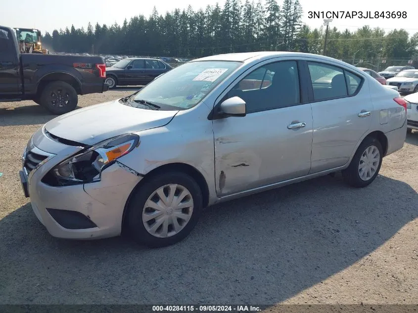 3N1CN7AP3JL843698 2018 Nissan Versa 1.6 Sv