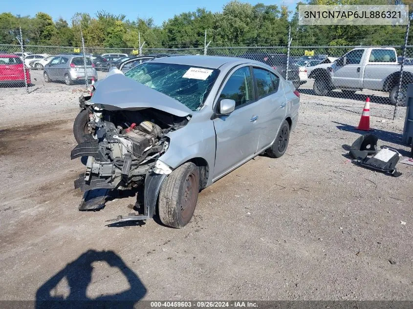 2018 Nissan Versa 1.6 Sv VIN: 3N1CN7AP6JL886321 Lot: 40459603