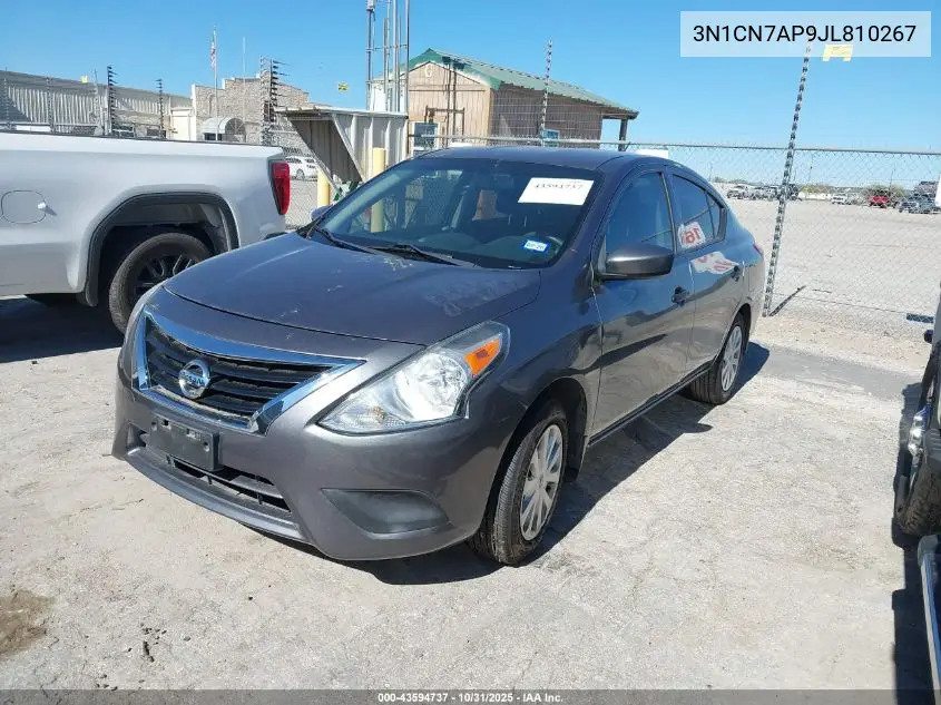3N1CN7AP9JL810267 2018 Nissan Versa 1.6 S