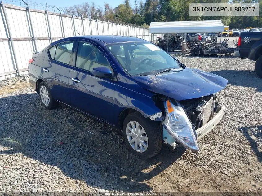3N1CN7AP0JL803207 2018 Nissan Versa 1.6 Sv