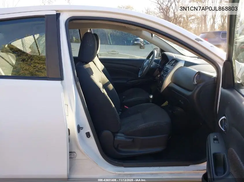 3N1CN7AP0JL868803 2018 Nissan Versa 1.6 Sv