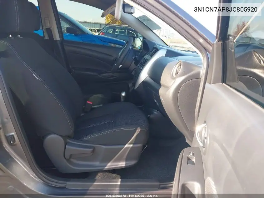 3N1CN7AP8JC805920 2018 Nissan Versa 1.6 S/1.6 S+/1.6 Sv
