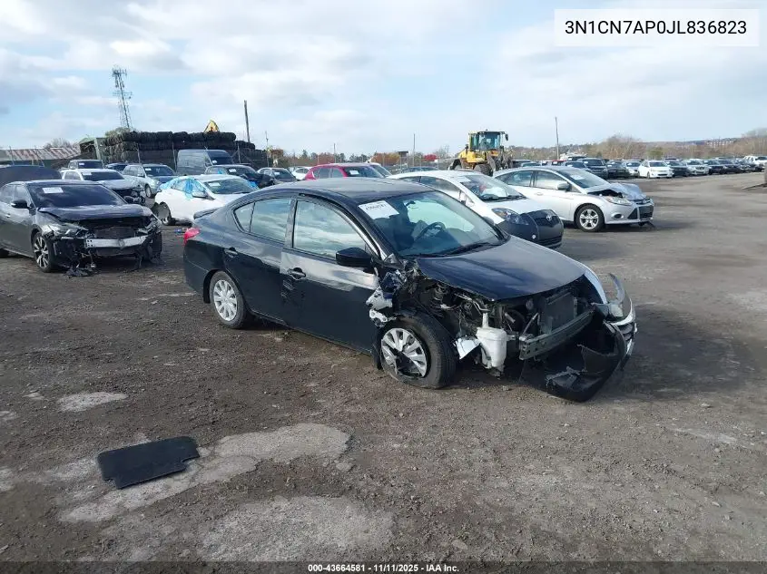 3N1CN7AP0JL836823 2018 Nissan Versa 1.6 S+