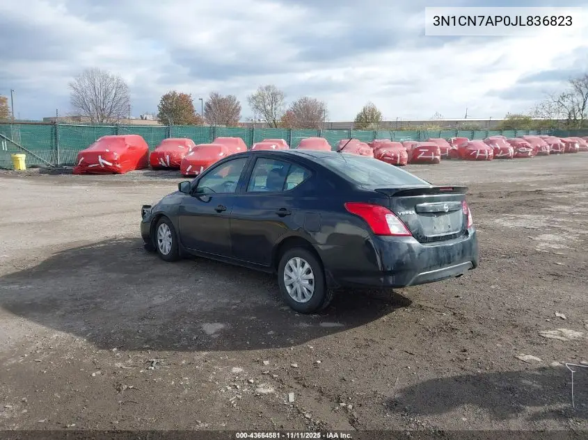 3N1CN7AP0JL836823 2018 Nissan Versa 1.6 S+