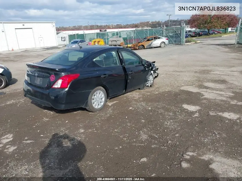 3N1CN7AP0JL836823 2018 Nissan Versa 1.6 S+