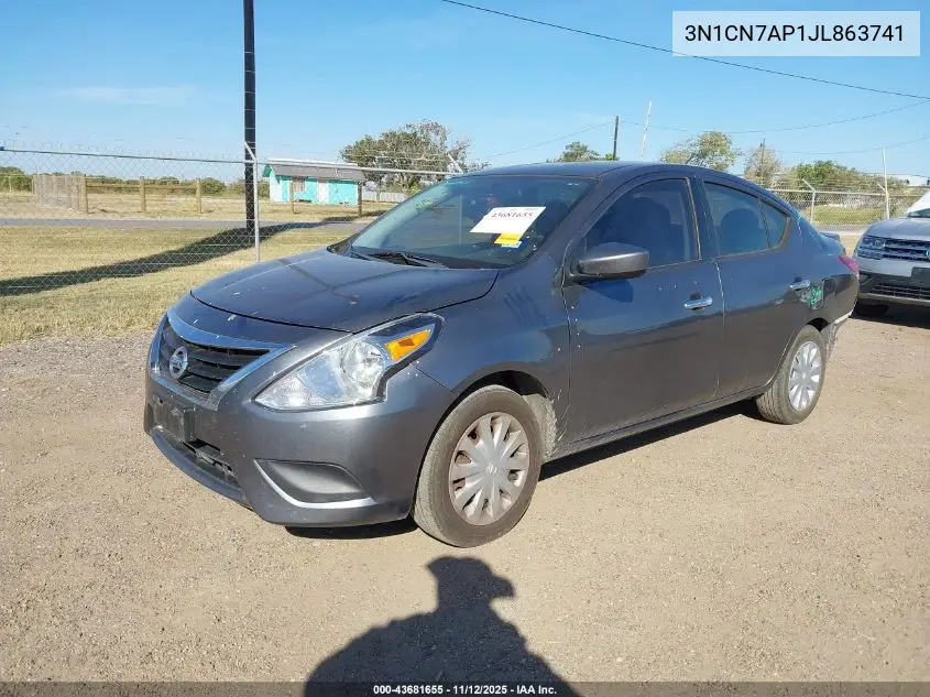3N1CN7AP1JL863741 2018 Nissan Versa 1.6 Sv