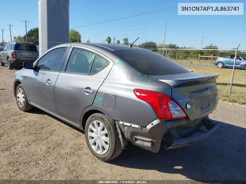 3N1CN7AP1JL863741 2018 Nissan Versa 1.6 Sv