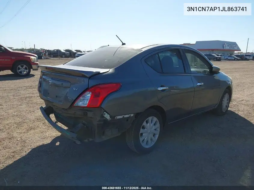 3N1CN7AP1JL863741 2018 Nissan Versa 1.6 Sv