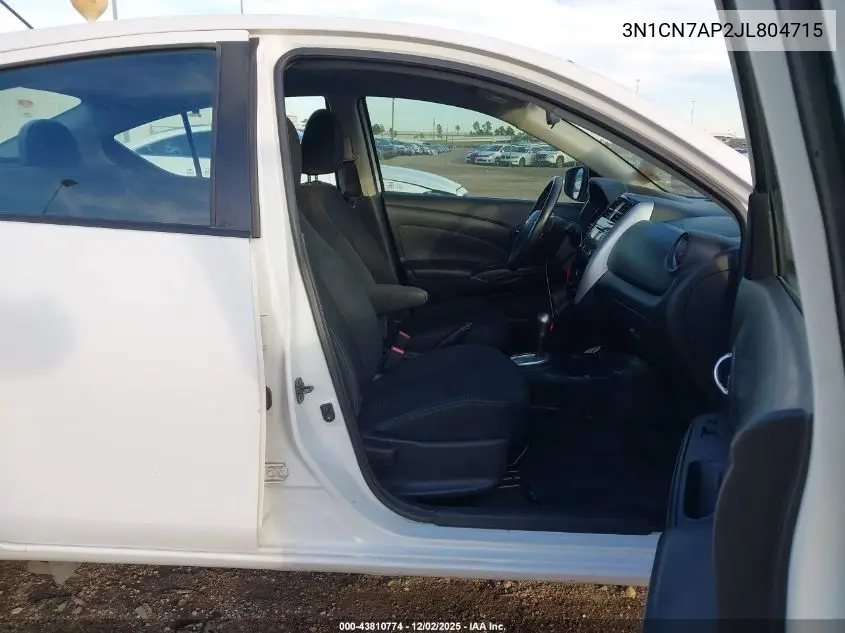 3N1CN7AP2JL804715 2018 Nissan Versa 1.6 Sv
