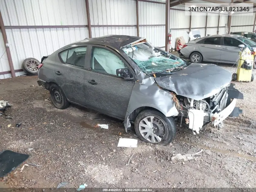 3N1CN7AP3JL821345 2018 Nissan Versa 1.6 S