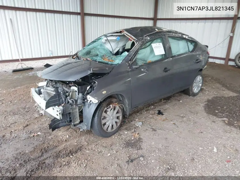 3N1CN7AP3JL821345 2018 Nissan Versa 1.6 S