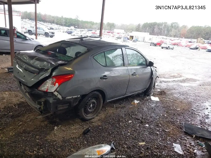 3N1CN7AP3JL821345 2018 Nissan Versa 1.6 S