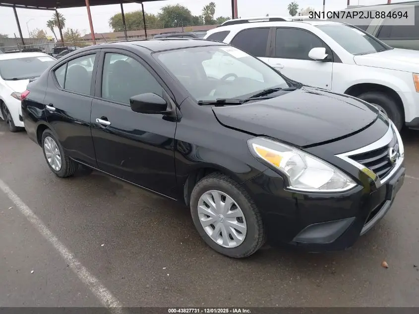 3N1CN7AP2JL884694 2018 Nissan Versa 1.6 Sv