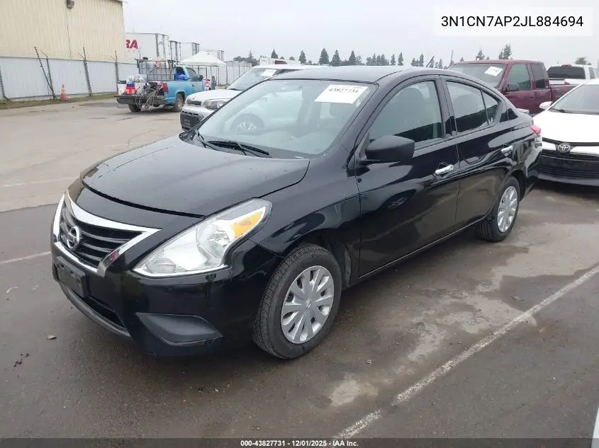 3N1CN7AP2JL884694 2018 Nissan Versa 1.6 Sv