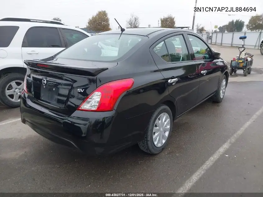 3N1CN7AP2JL884694 2018 Nissan Versa 1.6 Sv