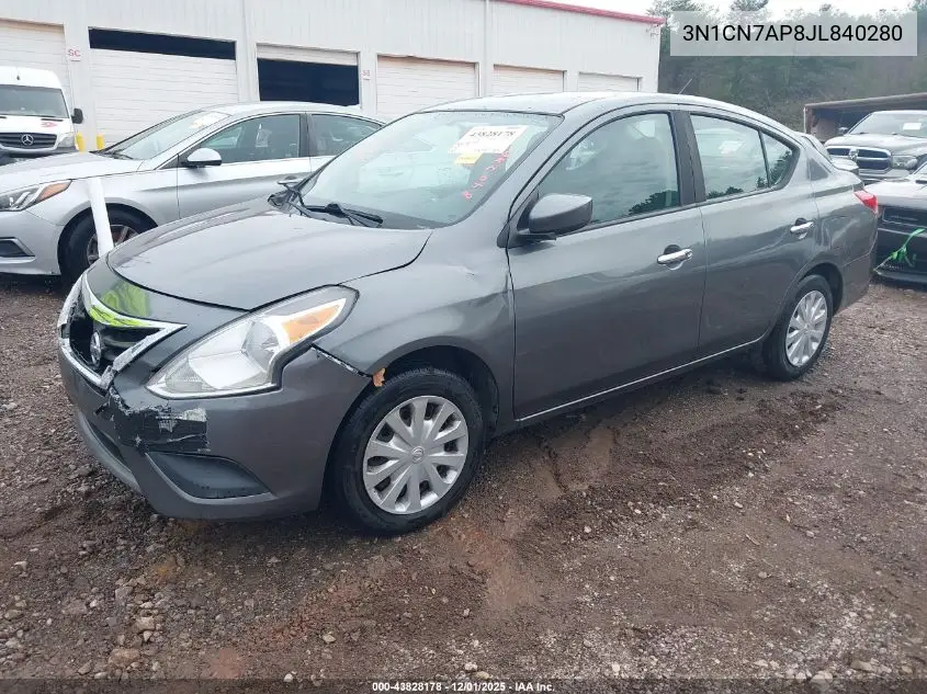 3N1CN7AP8JL840280 2018 Nissan Versa 1.6 Sv