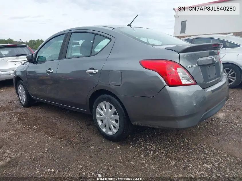 3N1CN7AP8JL840280 2018 Nissan Versa 1.6 Sv