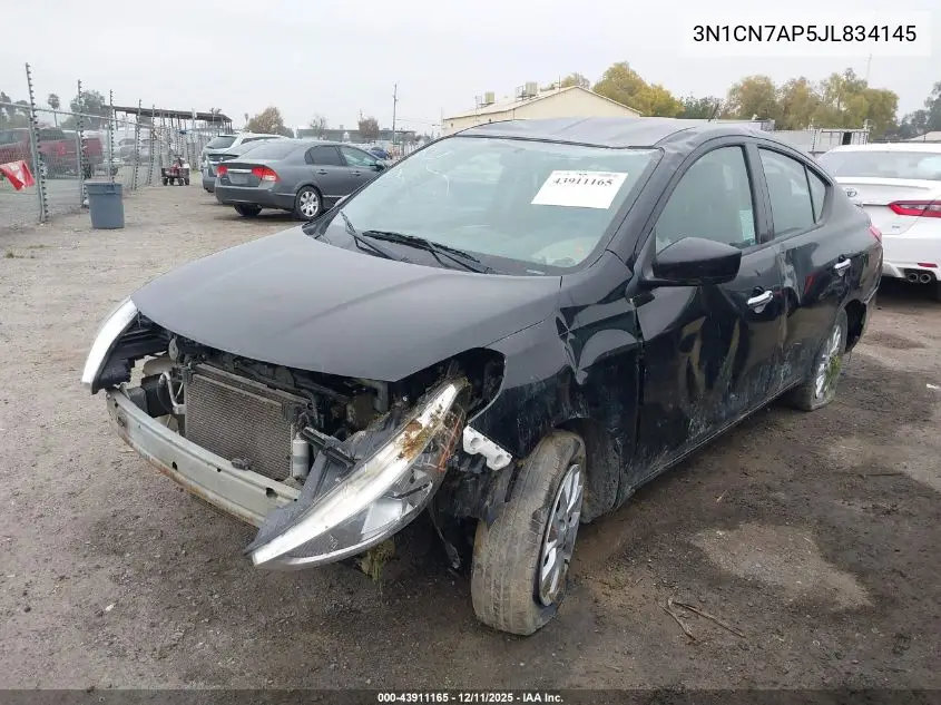 3N1CN7AP5JL834145 2018 Nissan Versa 1.6 Sv