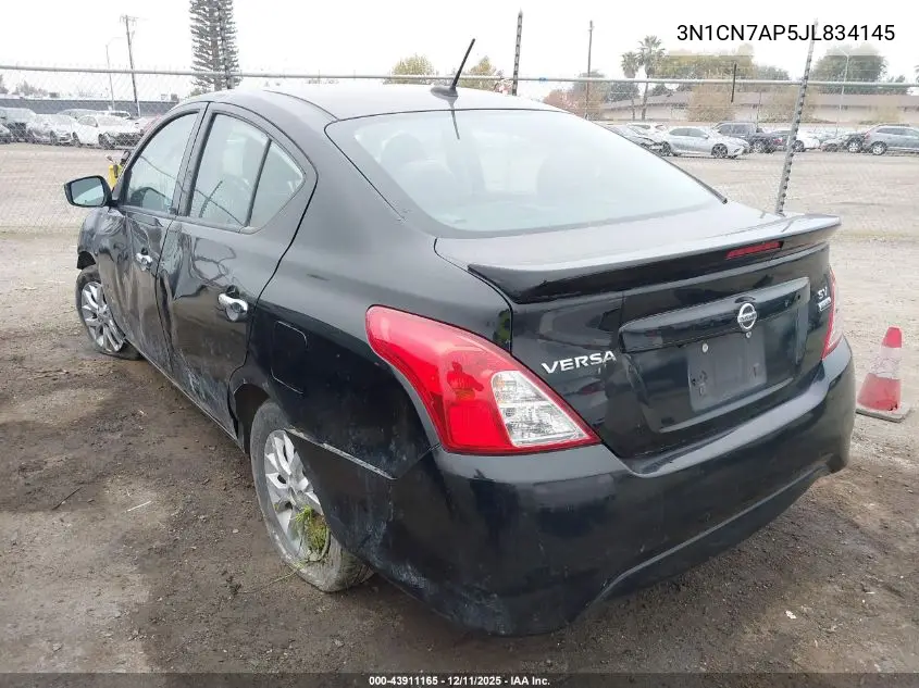 3N1CN7AP5JL834145 2018 Nissan Versa 1.6 Sv