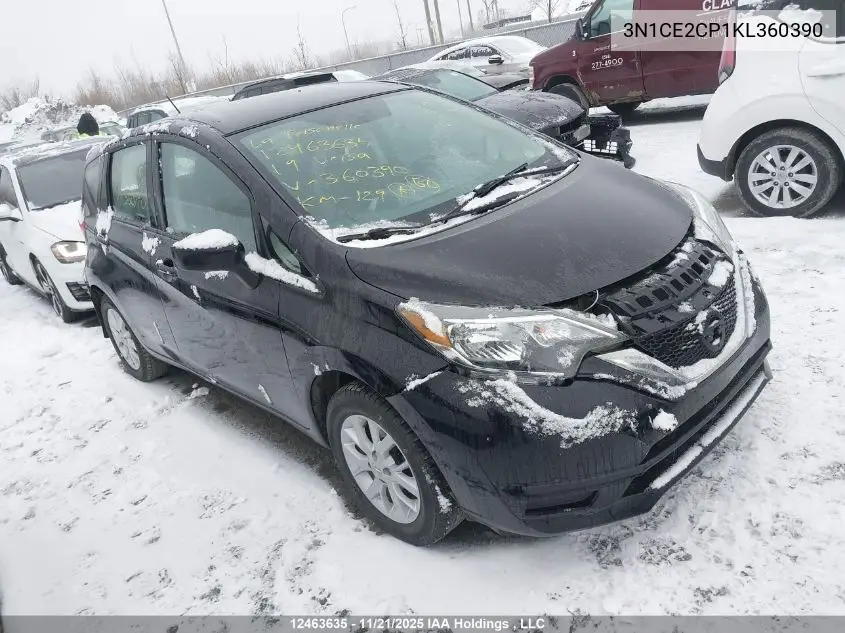 3N1CE2CP1KL360390 2019 Nissan Versa Note S/Sr/Sv