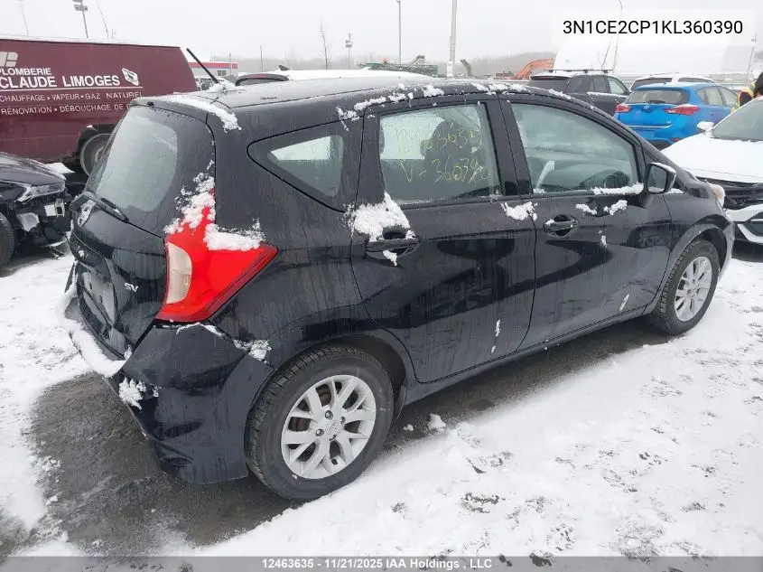 3N1CE2CP1KL360390 2019 Nissan Versa Note S/Sr/Sv
