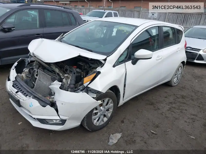 3N1CE2CP4KL363543 2019 Nissan Versa Note S/Sv