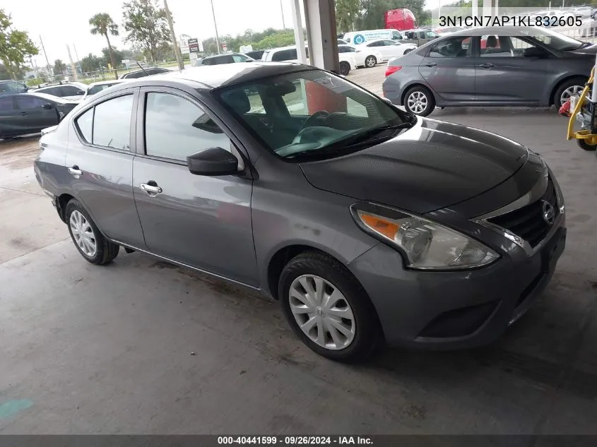 2019 Nissan Versa 1.6 Sv VIN: 3N1CN7AP1KL832605 Lot: 40441599