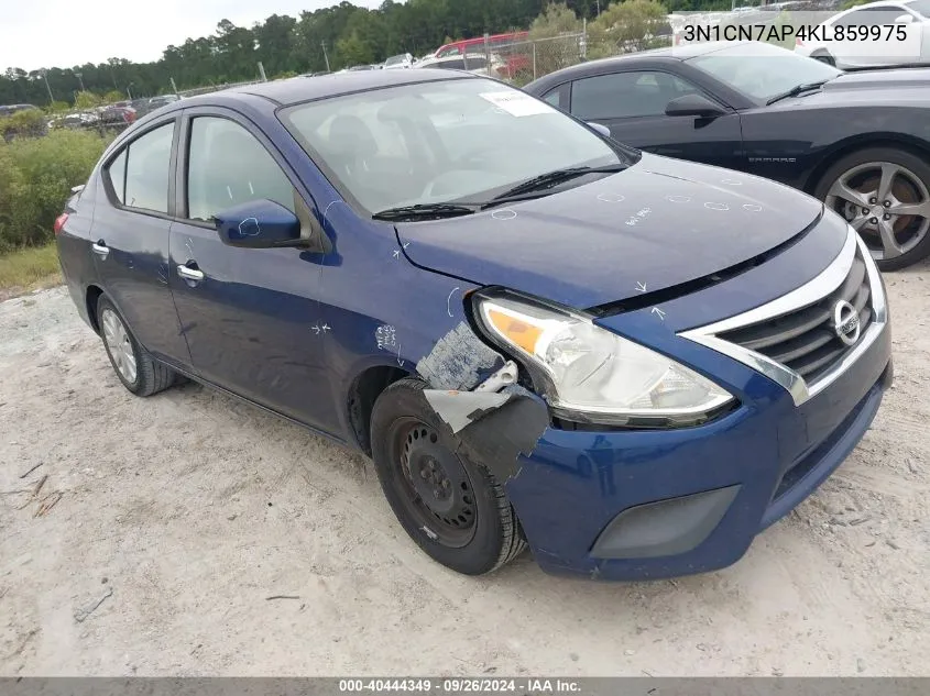 2019 Nissan Versa 1.6 Sv VIN: 3N1CN7AP4KL859975 Lot: 40444349