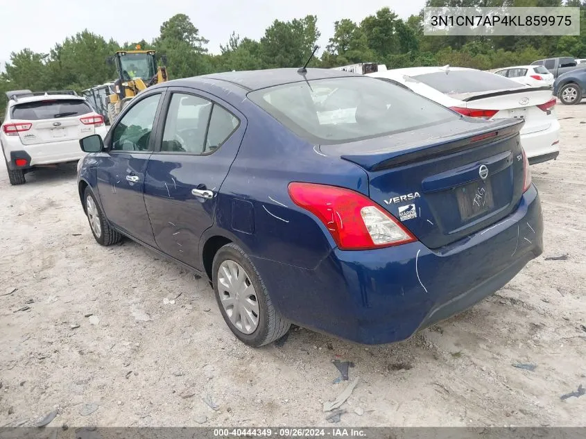 2019 Nissan Versa 1.6 Sv VIN: 3N1CN7AP4KL859975 Lot: 40444349