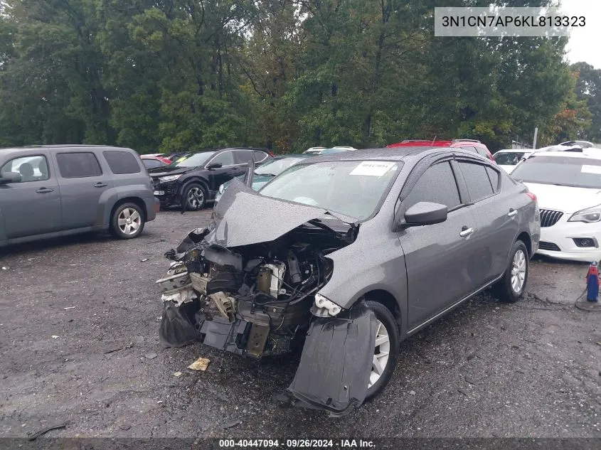 2019 Nissan Versa 1.6 Sv VIN: 3N1CN7AP6KL813323 Lot: 40447094