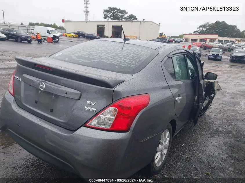 2019 Nissan Versa 1.6 Sv VIN: 3N1CN7AP6KL813323 Lot: 40447094